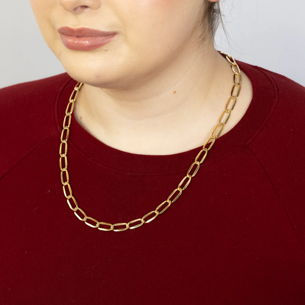 9ct Yellow Gold Hollow 60cm Figaro Chain - Image 3