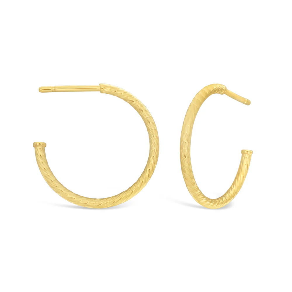 9ct Yellow Gold Hoop Earrings