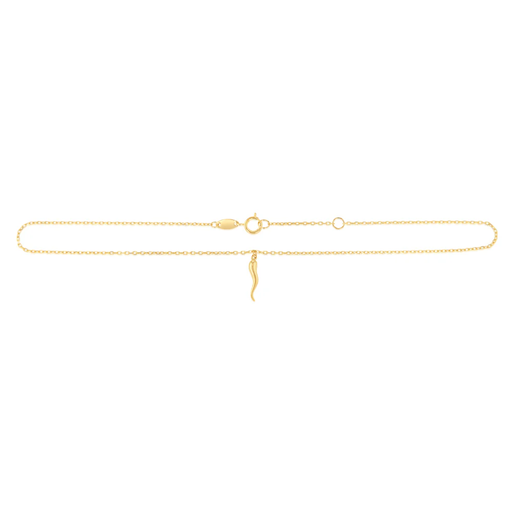 9ct Yellow Gold Horn Of Plenty 27cm Anklet - Image 2