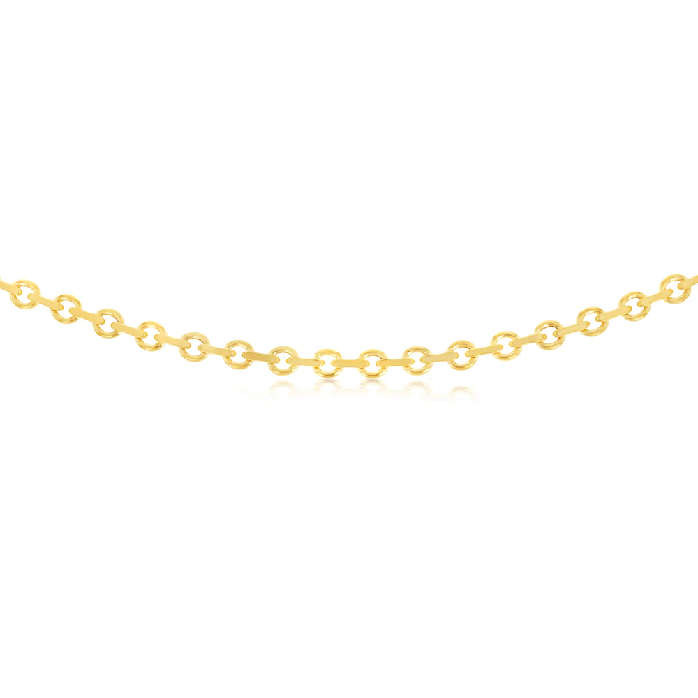 9ct Yellow Gold Link Hollow Chain 50cm Chain - Image 2