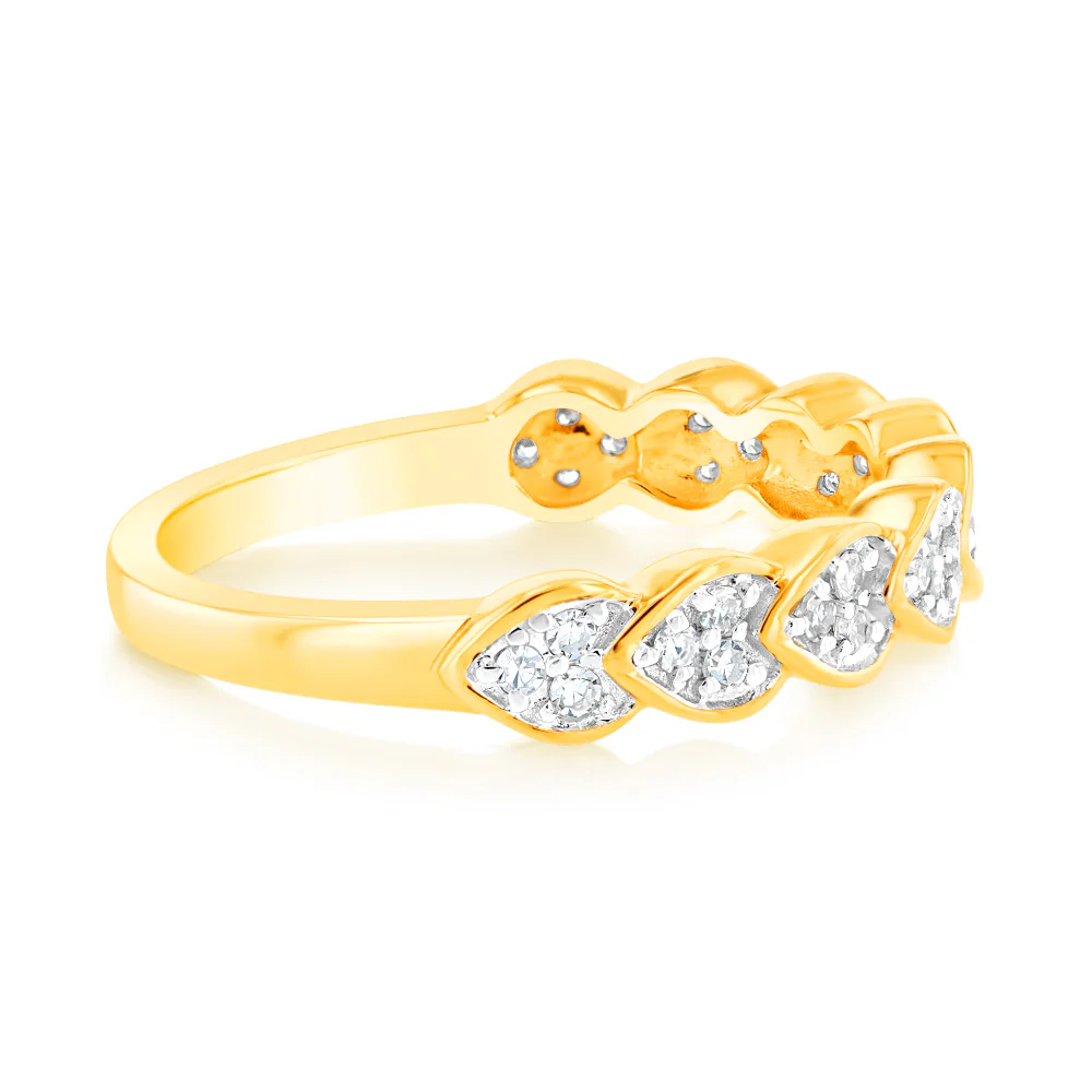 9ct Yellow Gold Luminesce Lab Grown Ring with 28 Brilliant Diamonds - Image 2