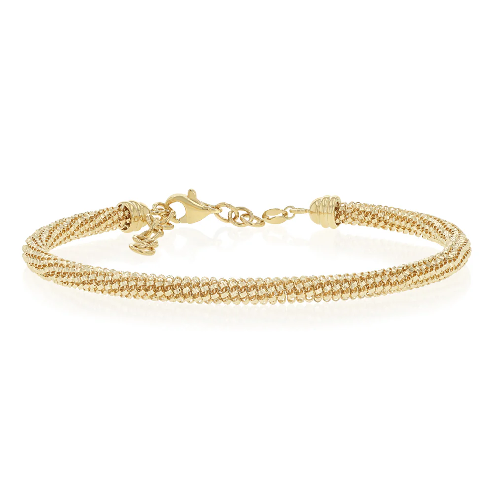 9ct Yellow Gold Mesh Bracelet