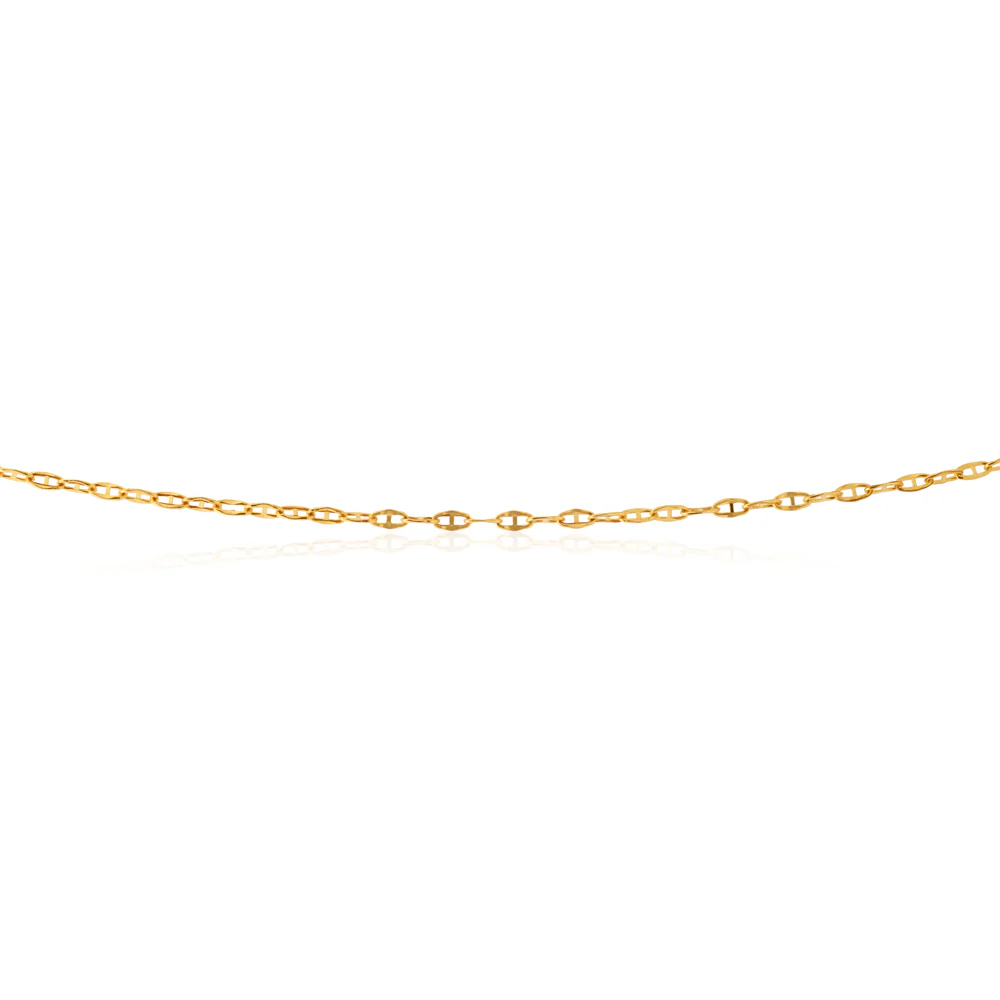 9CT Yellow Gold Mini Flat Rambo 45cm Chain - Image 2