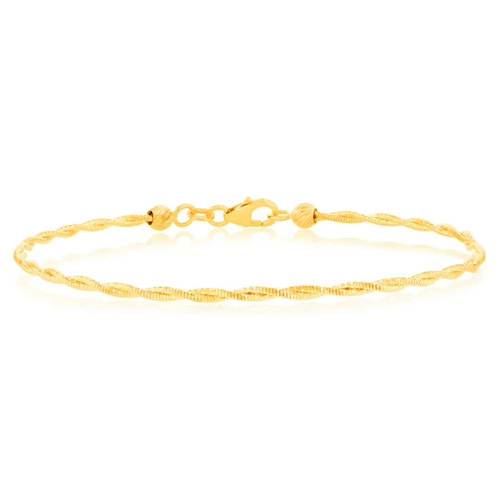 9ct Yellow Gold Omega 19cm Bracelet
