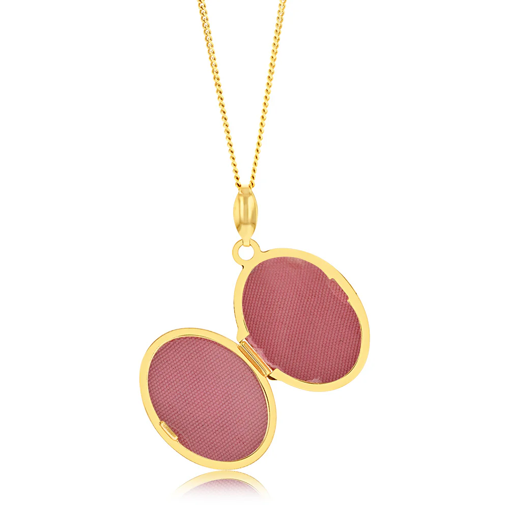 9ct Yellow Gold Oval Pearl And Diamond Locket - Image 2