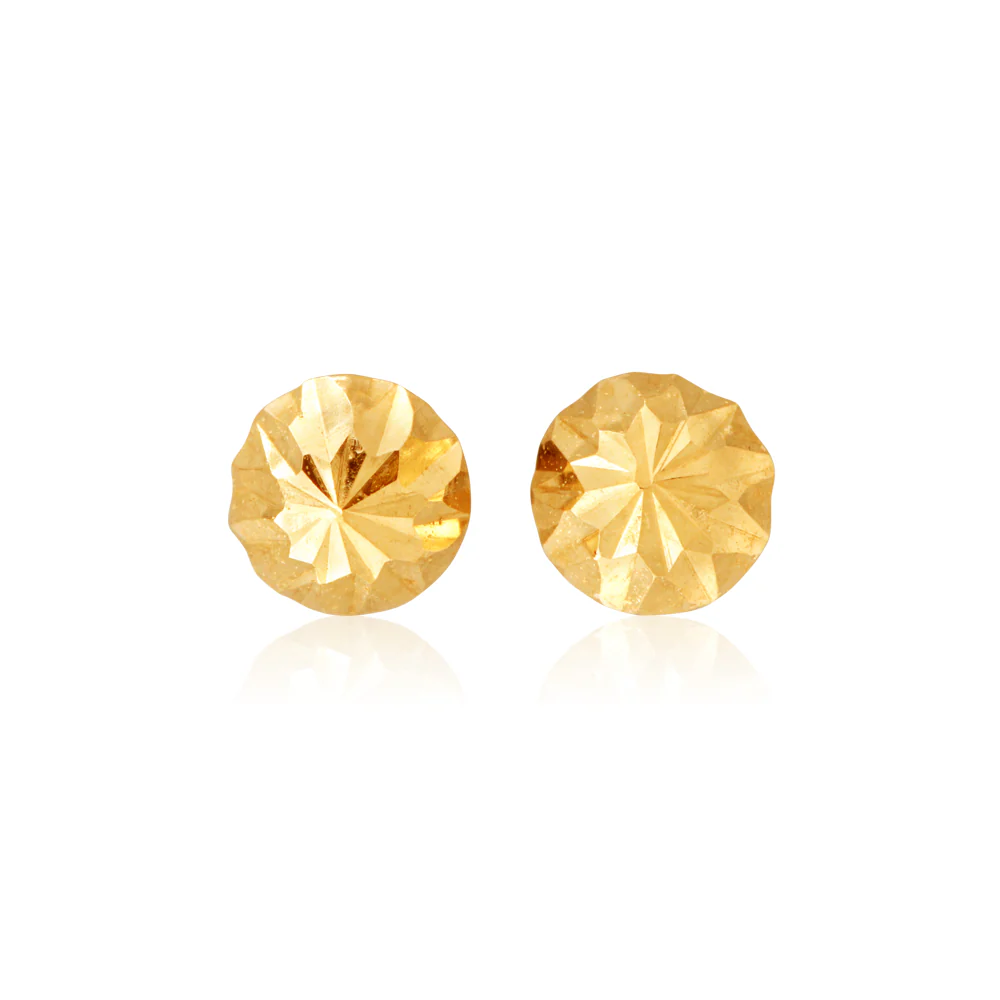 9ct Yellow Gold Round 3mm Stud Earrings