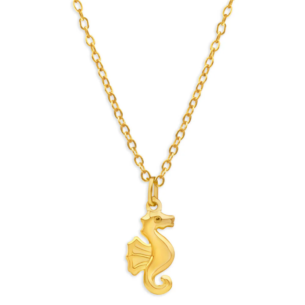 9ct Yellow Gold Seahorse Pendant