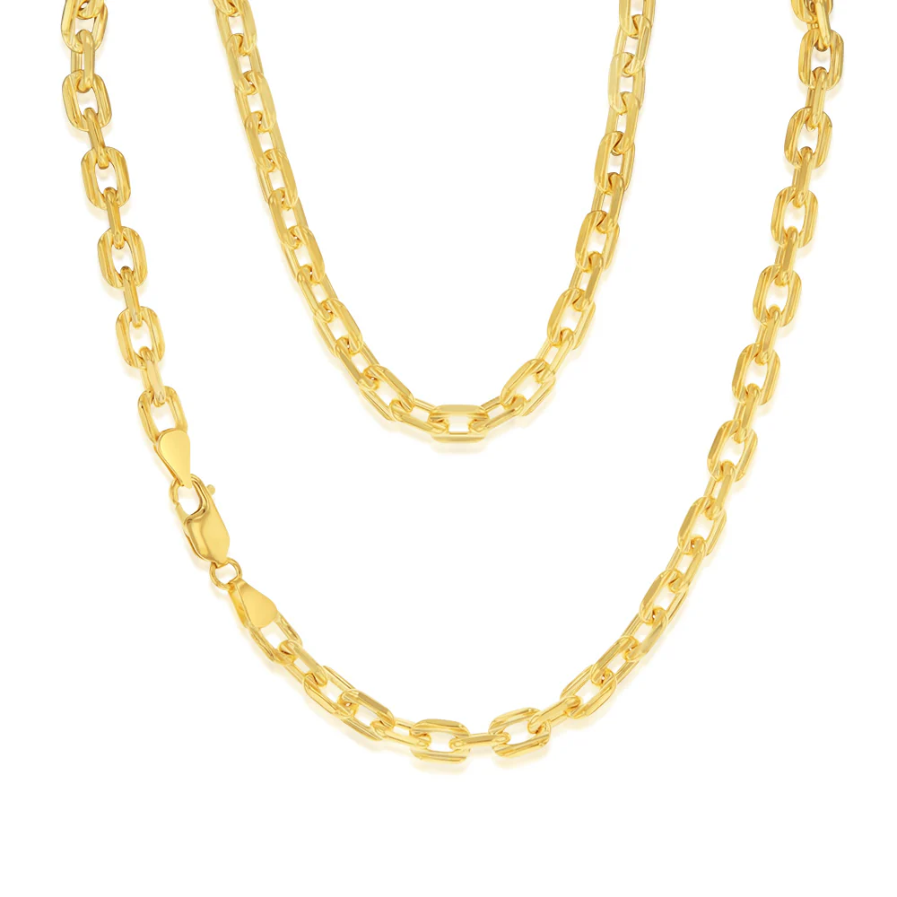 9ct Yellow Gold Silver Filled 160Gauge 45cm Chain