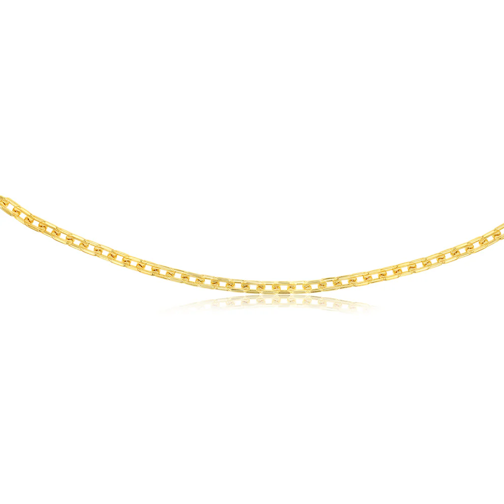 9ct Yellow Gold Silver Filled 160Gauge 45cm Chain - Image 2