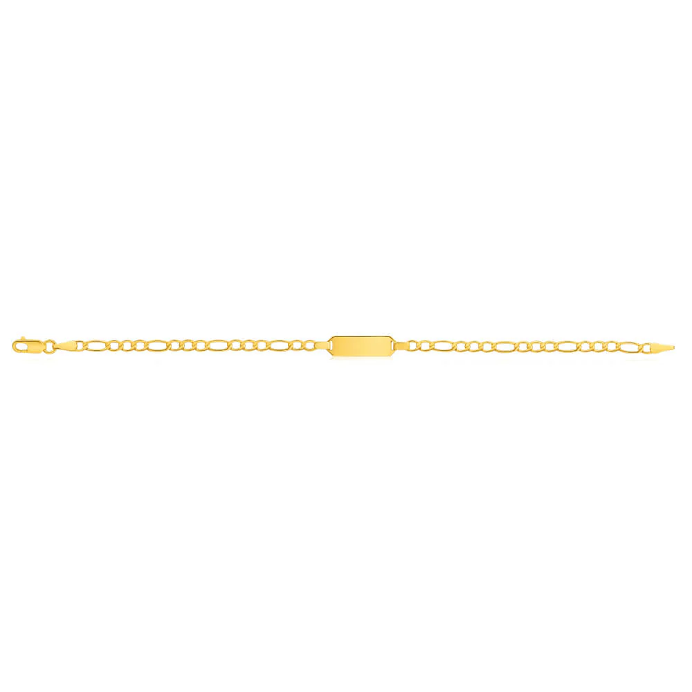 9ct Yellow Gold Silver Filled 16cm Figaro Bracelet - Image 2
