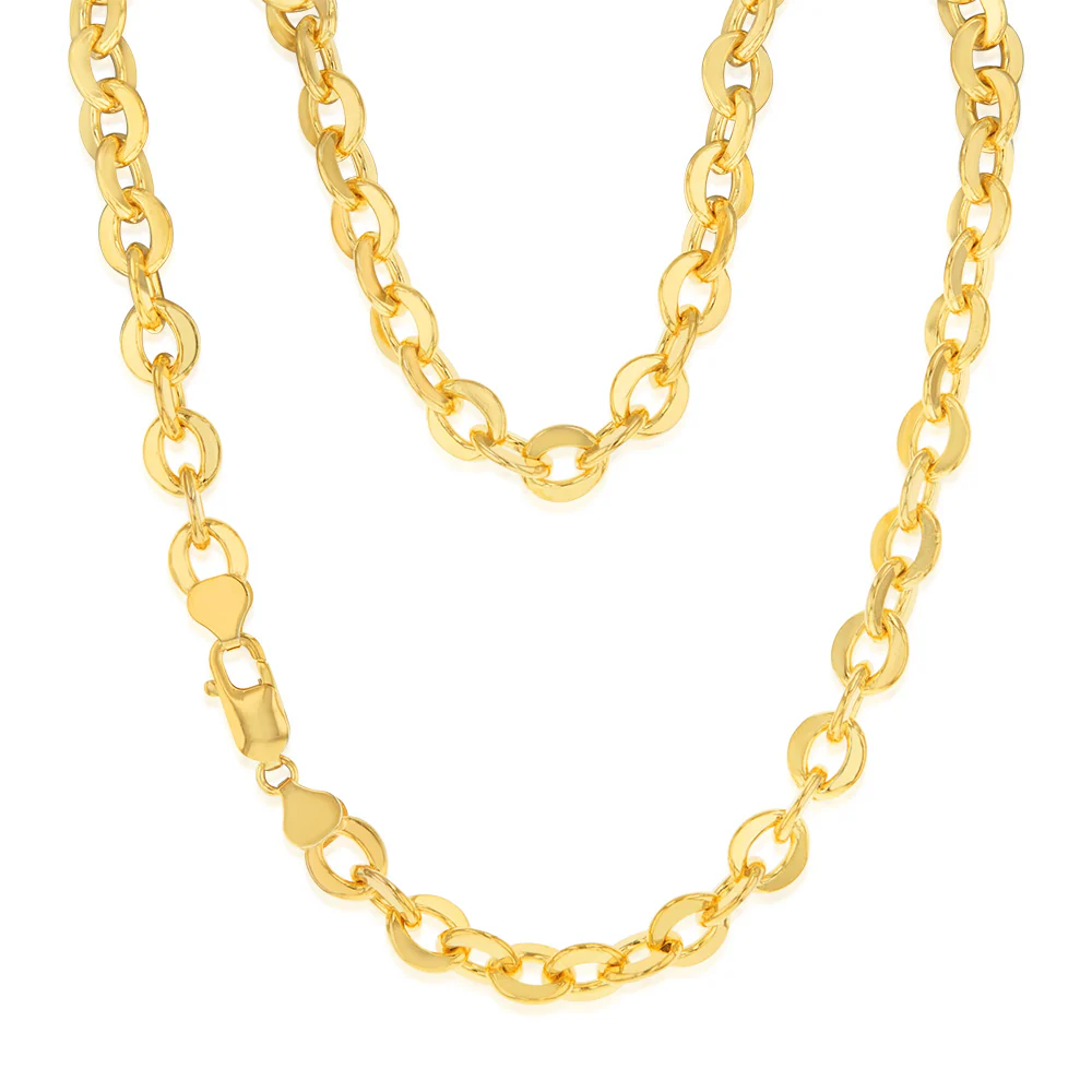 9ct Yellow Gold Silver Filled 200Gauge 45cm Chain