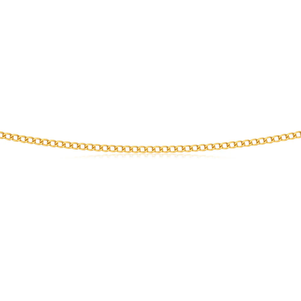 9ct Yellow Gold Silver Filled 45cm 70 Gauge Curb Chain - Image 2