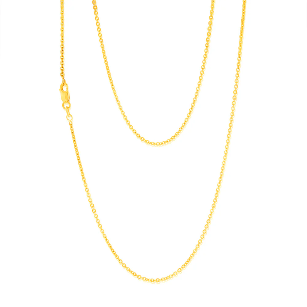 9ct Yellow Gold Silver filled 45cm Chain.
