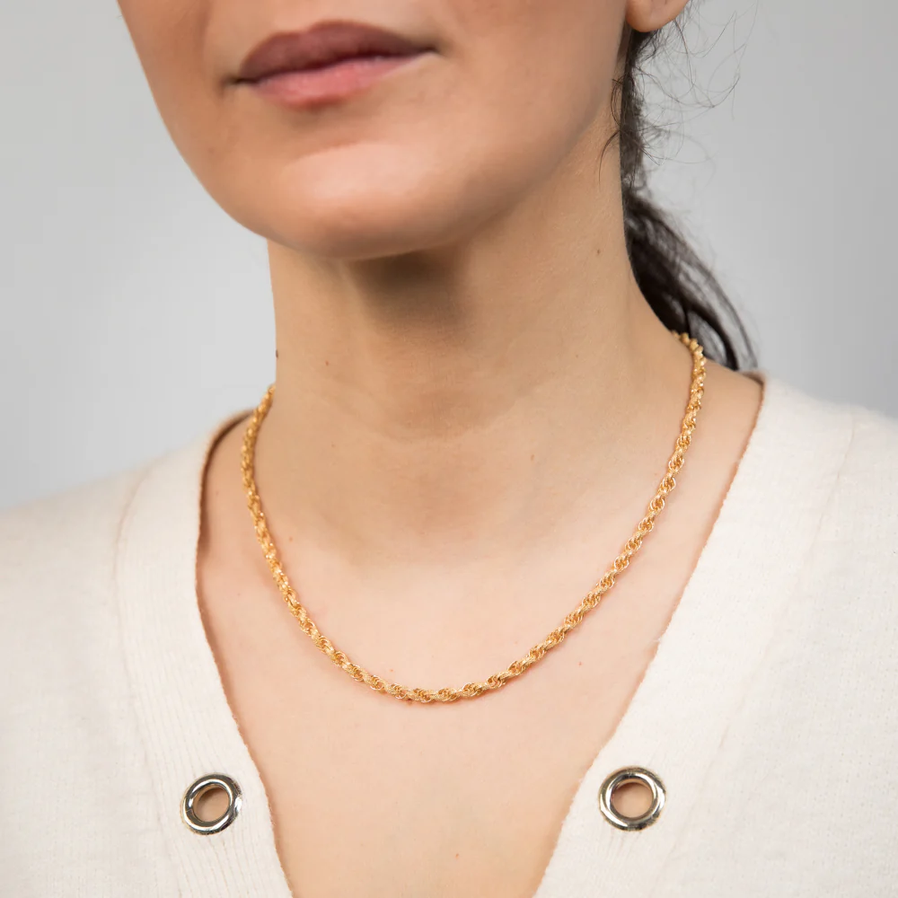 9ct Yellow Gold Silver Filled 45cm Fancy Chain - Image 3