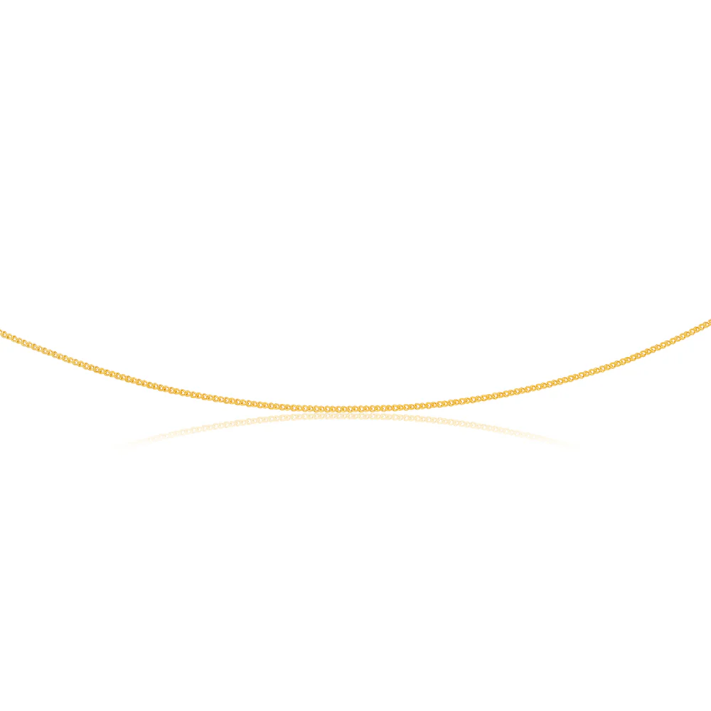 9ct Yellow Gold Silver Filled 50cm50 Gauge Chain - Image 2