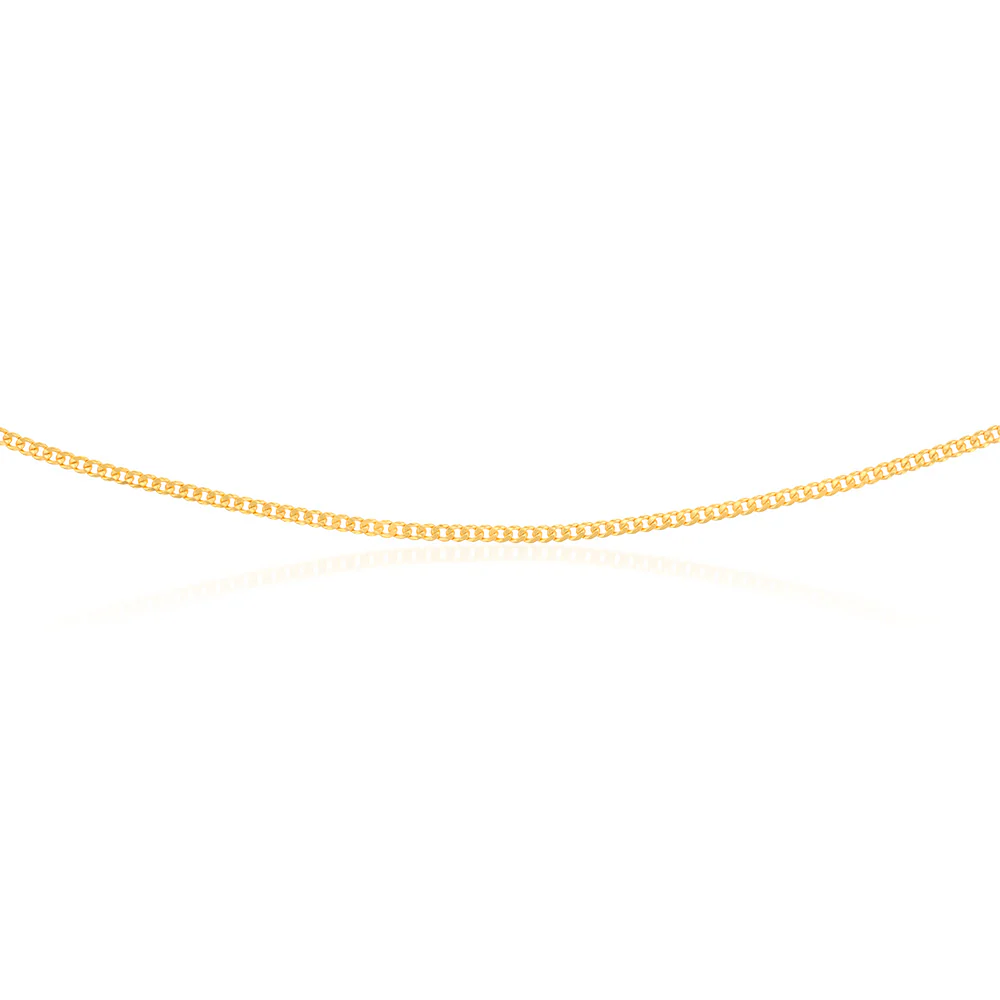 9ct Yellow Gold Silver Filled 60 Gauge Curb 70cm Chain - Image 2