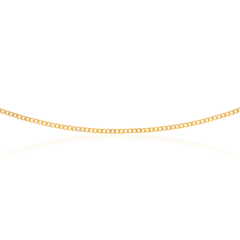 9ct Yellow Gold Silver Filled 70cm Curb Chain - Image 4