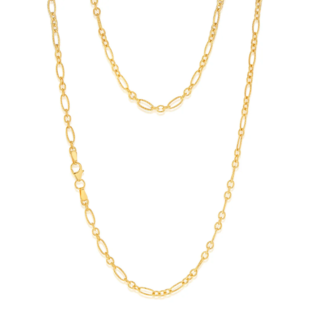 9ct Yellow Gold Silver Filled 80 Gauge 45cm Chain