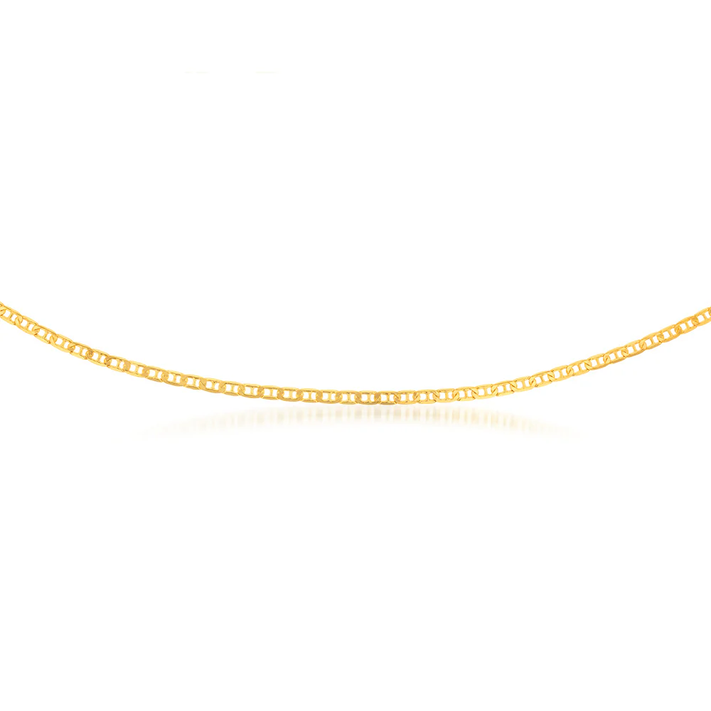 9ct Yellow Gold Silver Filled 80 Gauge Anchor 55cm Chain - Image 2