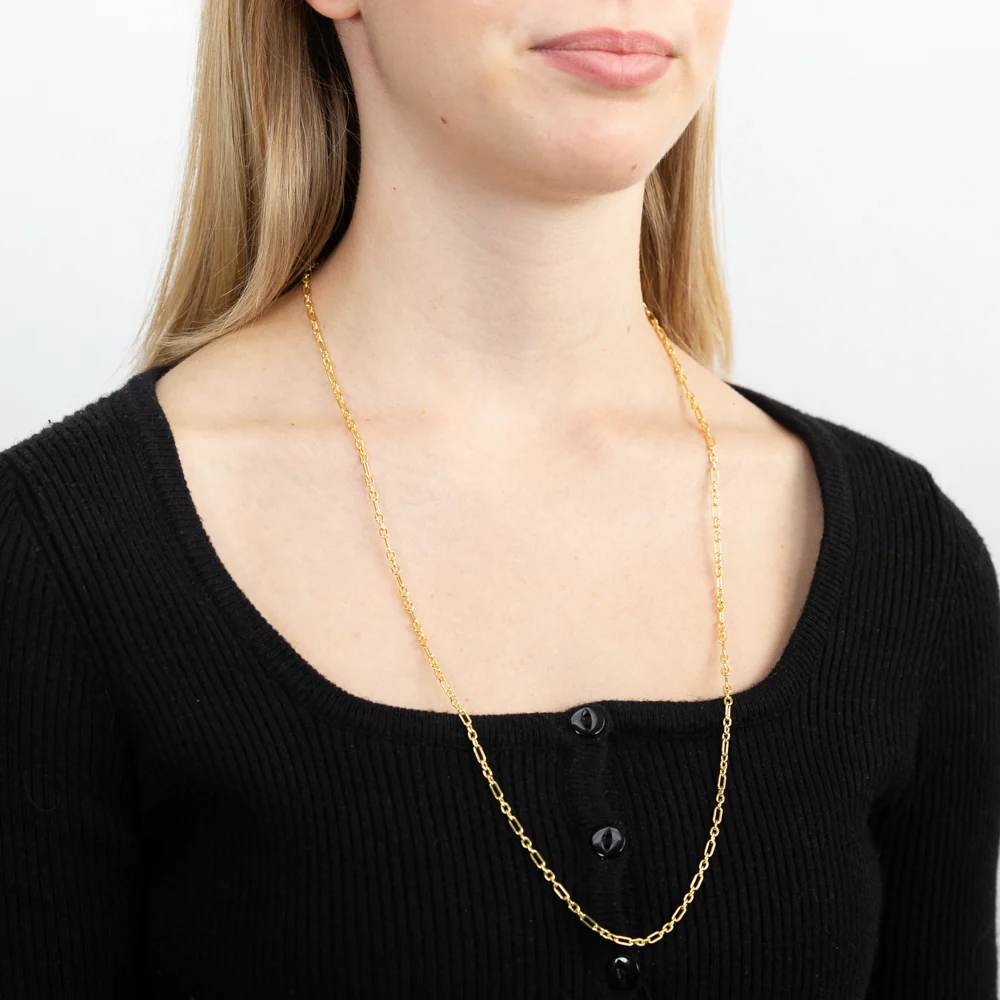 9ct Yellow Gold Silver Filled 80 Gauge Fancy 70cm Chain - Image 3