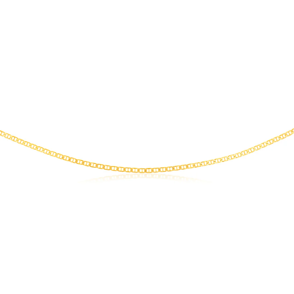 9ct Yellow Gold Silver Filled Anchor 80Gauge 50cm Chain - Image 2