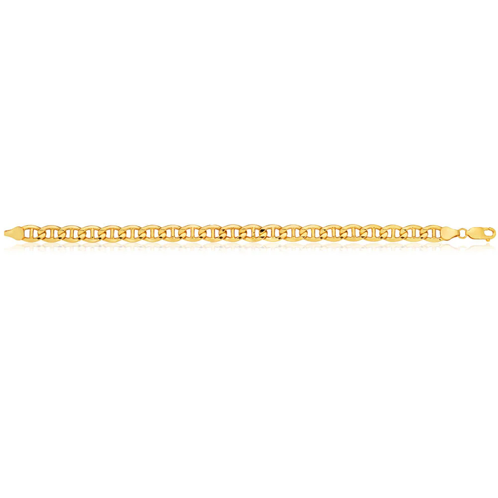 9ct Yellow Gold Silver Filled Anchor Bracelet - Image 2
