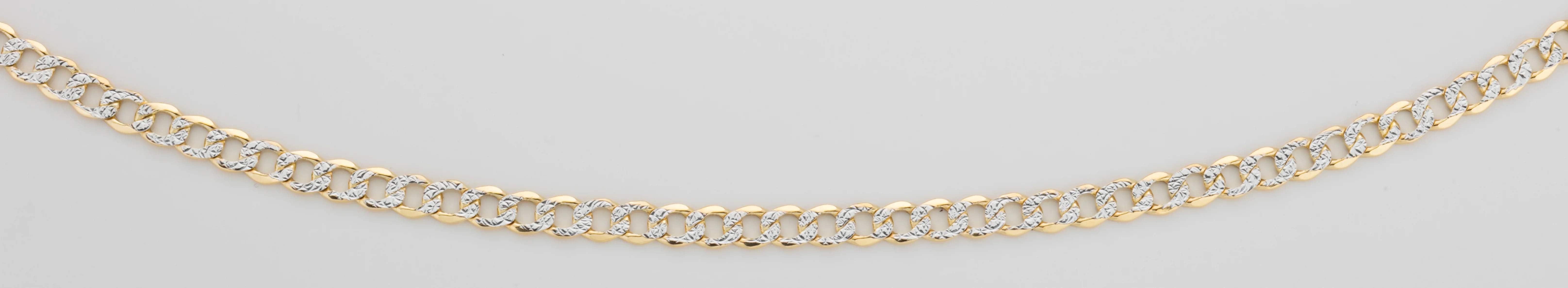 9ct Yellow Gold Silver Filled Curb 45cm Chain - Image 4
