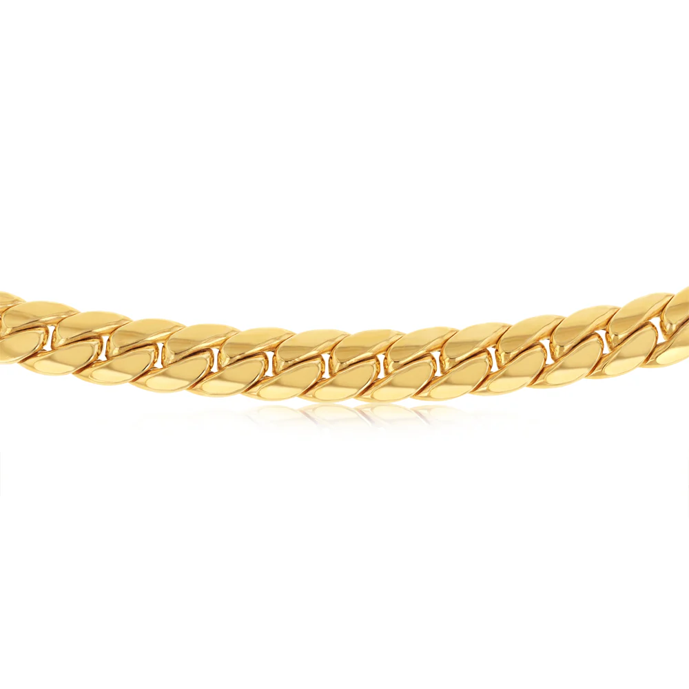 9ct Yellow Gold Silver Filled Curb 55cm Chain - Image 4