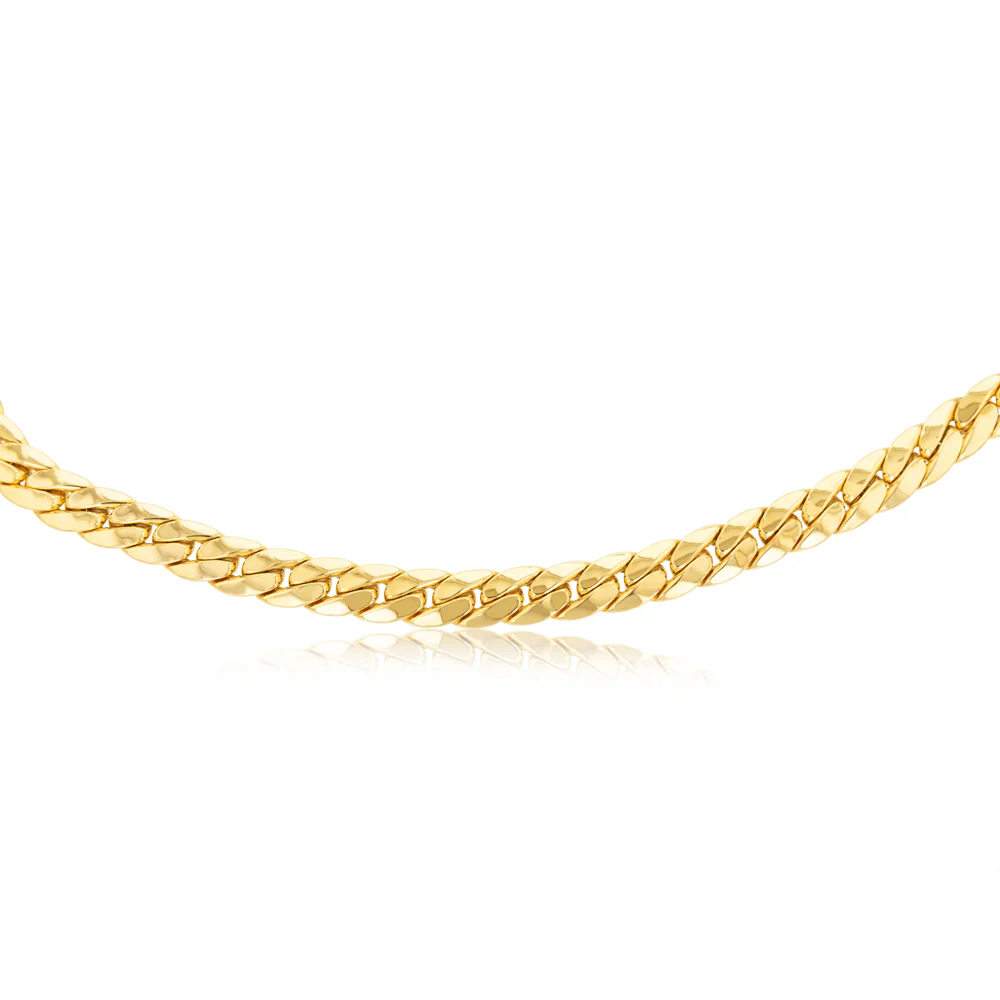 9ct Yellow Gold Silver Filled Curb 55cm Chain - Image 2