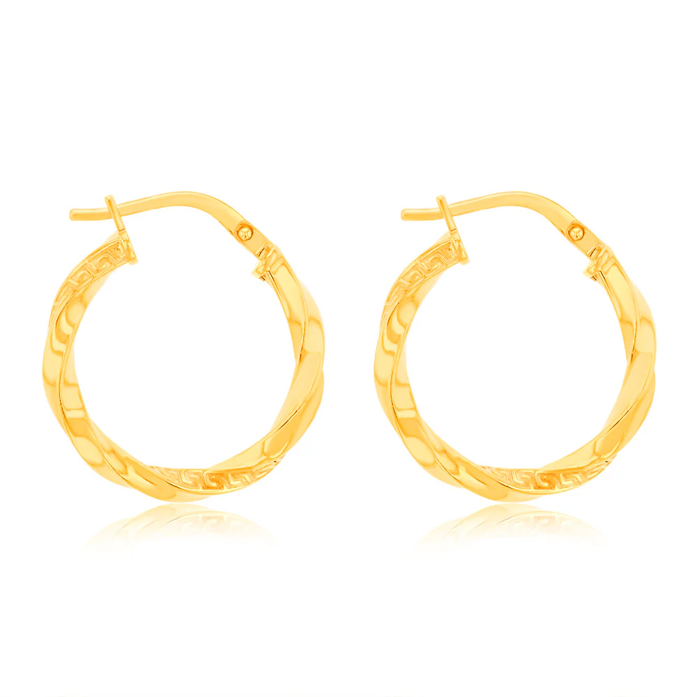 9ct Yellow Gold Silver Filled Earrings