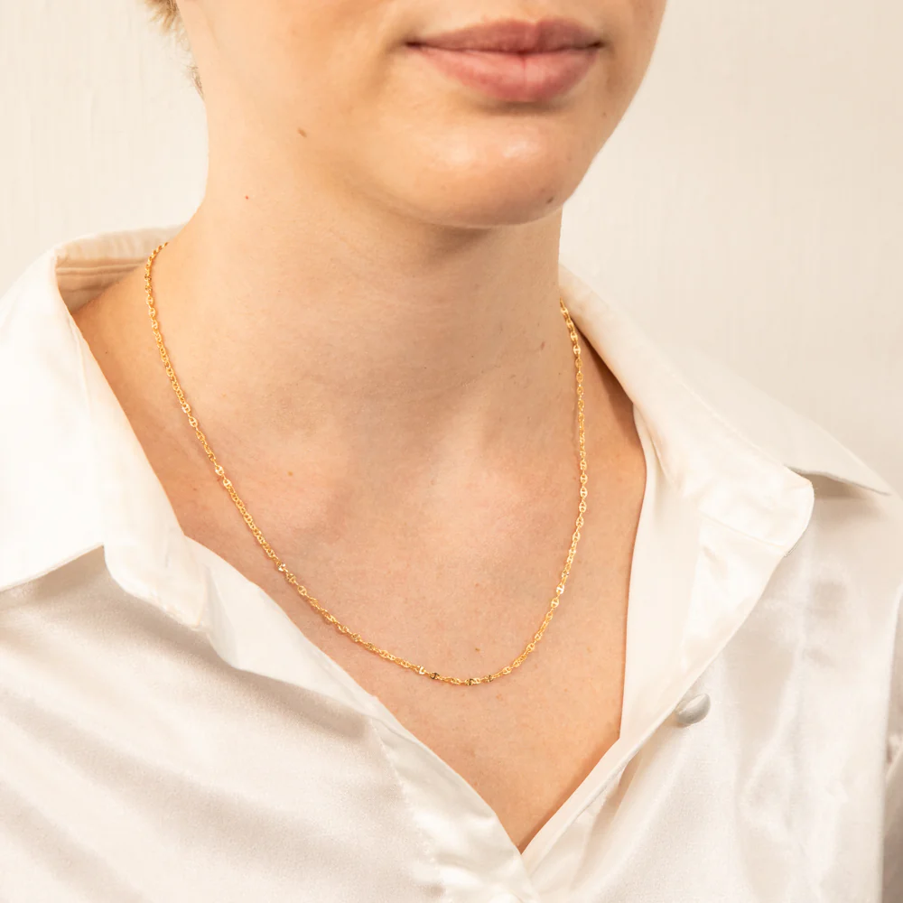 9ct Yellow Gold Silver Filled Fancy 45cm Chain - Image 3