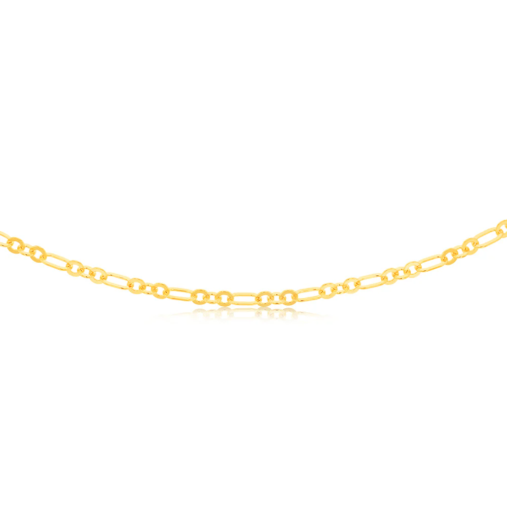 9ct Yellow Gold Silver filled Fancy 45cm Chain - Image 2