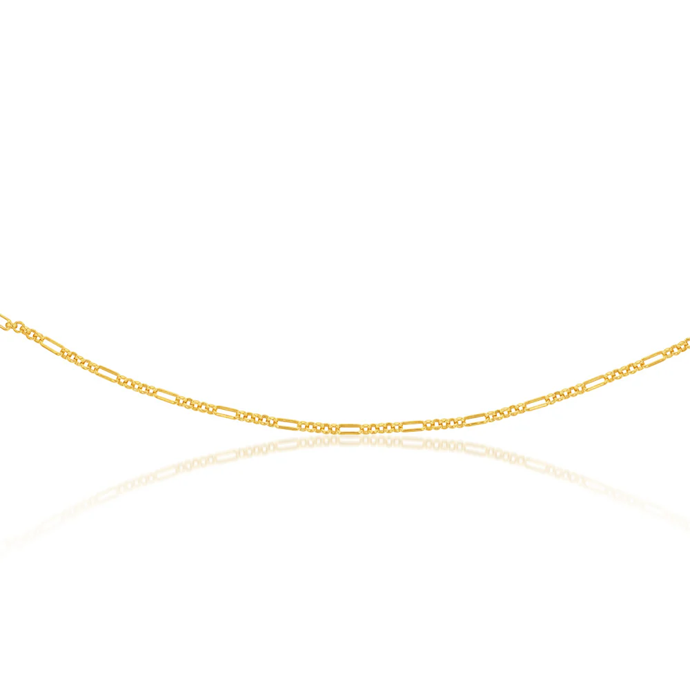 9ct Yellow Gold Silver Filled Fancy 50cm Chain - Image 2