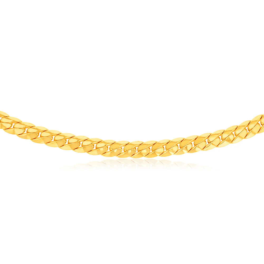 9ct Yellow Gold Silver-filled Fancy 50cm Chain - Image 2