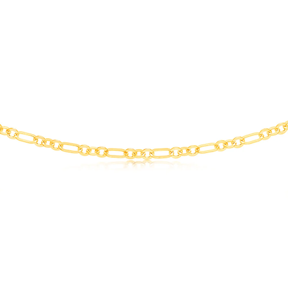 9ct Yellow Gold Silver Filled Fancy 50cm Chain - Image 2