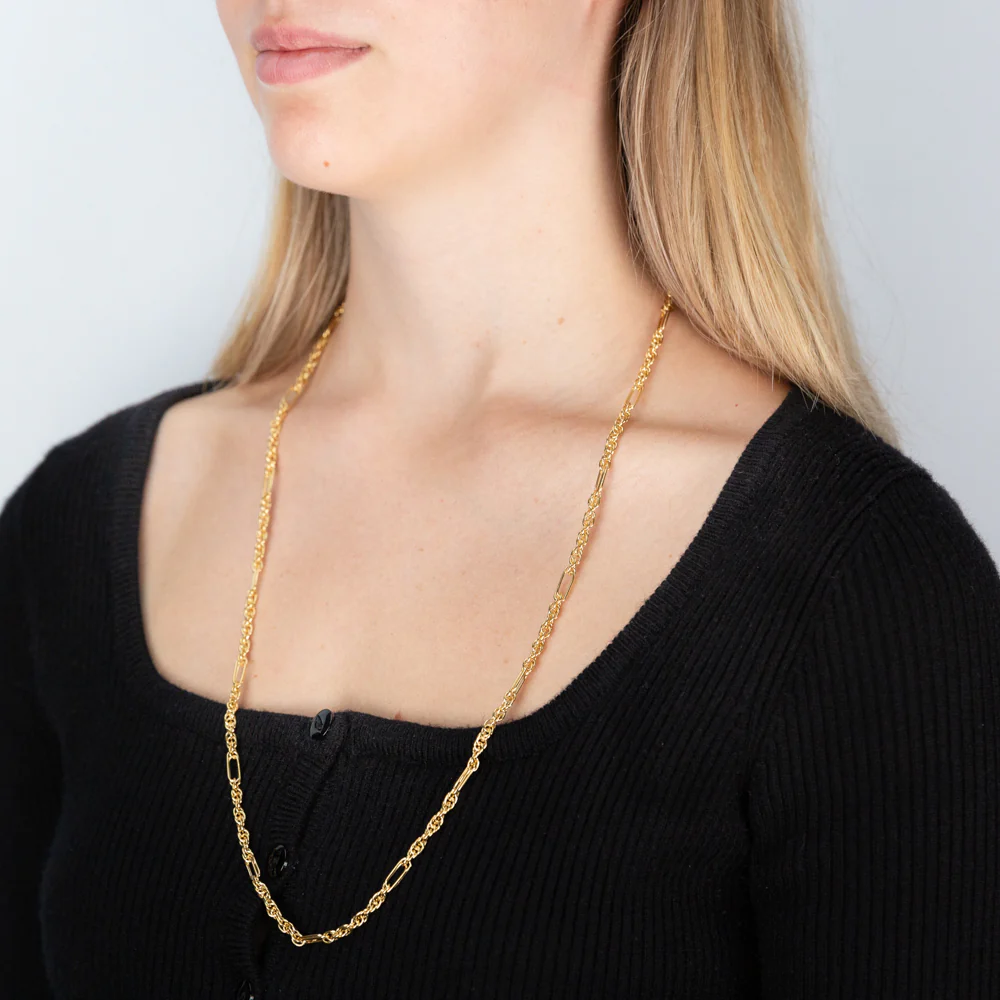 9ct Yellow Gold Silver Filled Fancy 70cm Chain - Image 3
