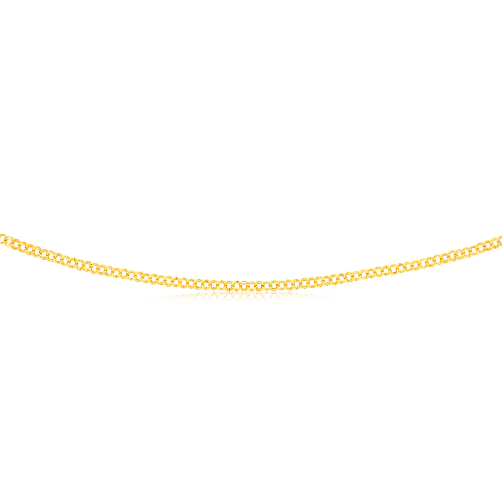 9ct Yellow Gold Silver Filled Fancy Belcher 50cm Chain - Image 2