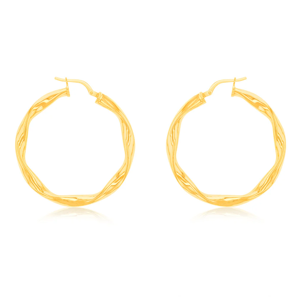 9ct Yellow Gold Silver Filled Fancy Earrings