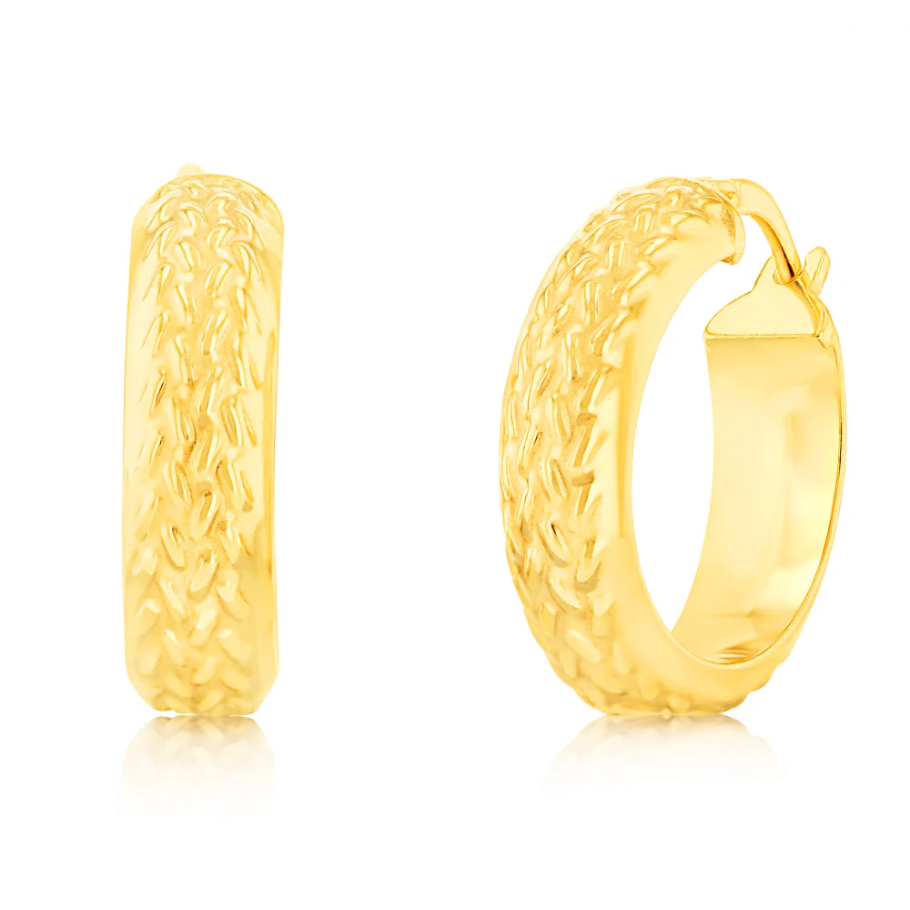 9ct Yellow Gold Silver Filled Fancy Earrings