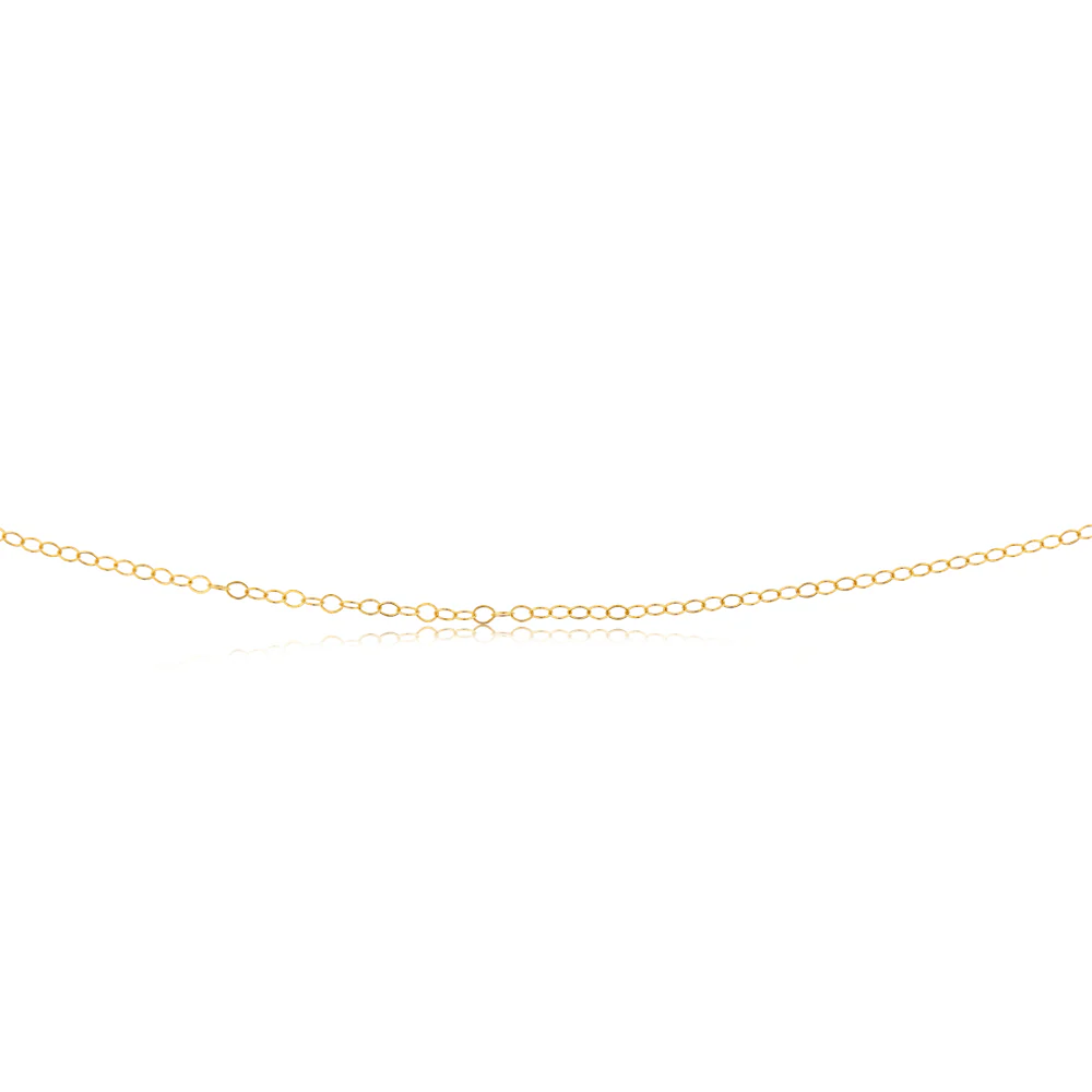 9ct Yellow Gold Silver Filled Fine 40+5cm Chain - Image 2