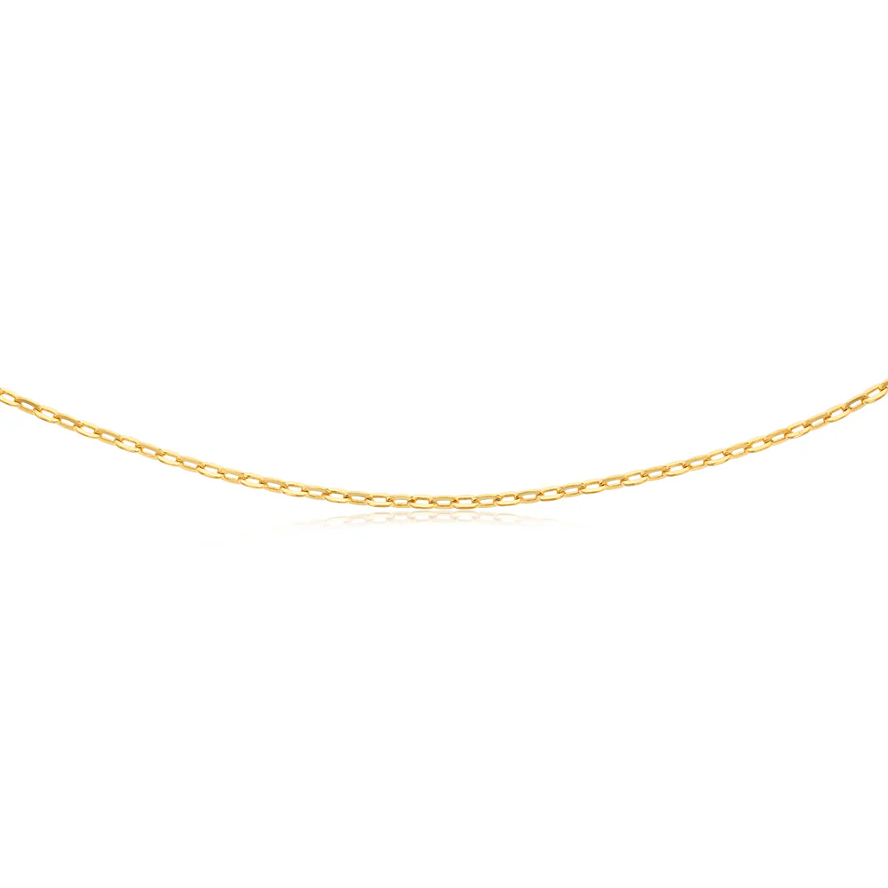 9ct Yellow Gold Silver Filled Paperclip 3mm 45cm Chain - Image 2
