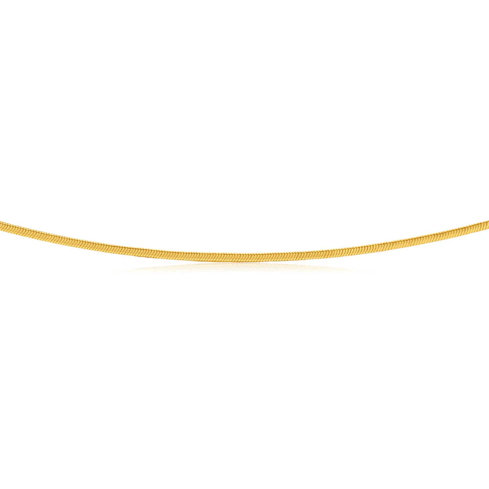 9ct Yellow Gold Silver Filled Snake Sq 45cm Chain - Image 2