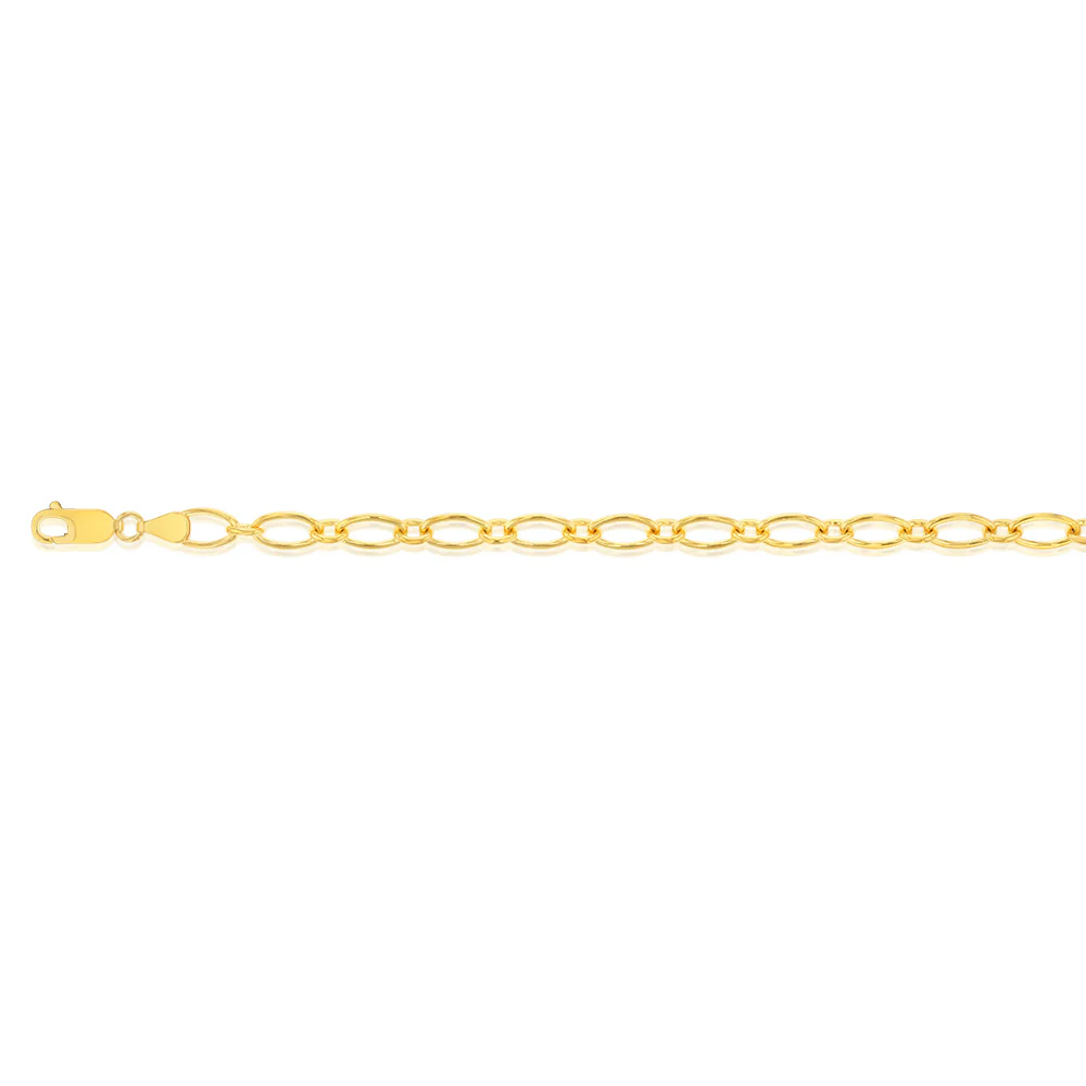 9ct Yellow Gold Silverfilled 120 Gauge 19cm Bracelet - Image 2