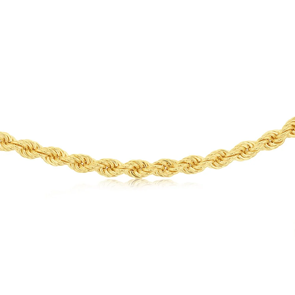 9ct Yellow Gold Silverfilled 200 Gauge 60cm Chain - Image 2