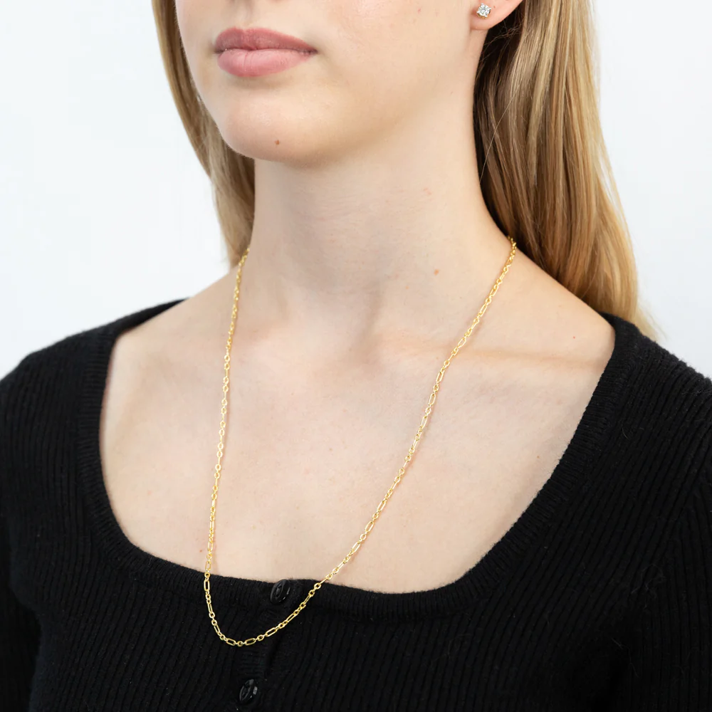 9ct Yellow Gold Silverfilled 65 Gauge Fancy 60cm Chain - Image 3