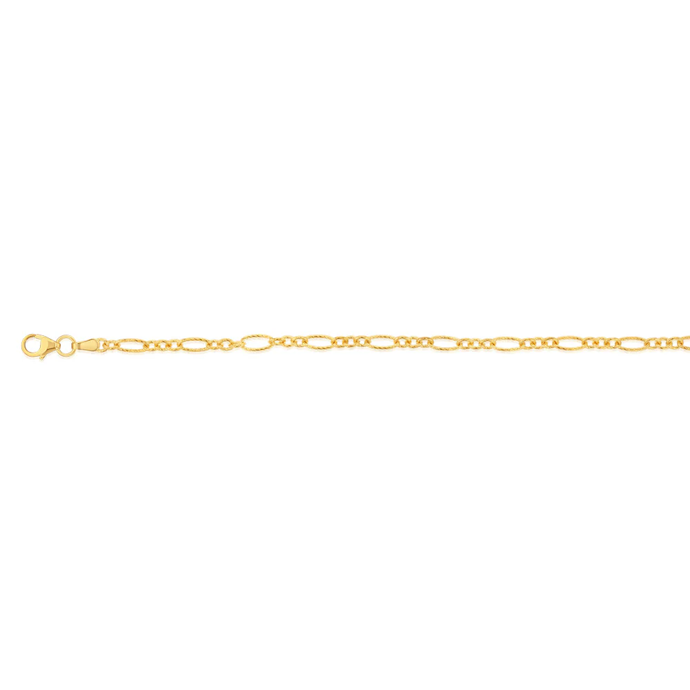 9ct Yellow Gold Silverfilled 80 Gauge 19cm Bracelet - Image 2