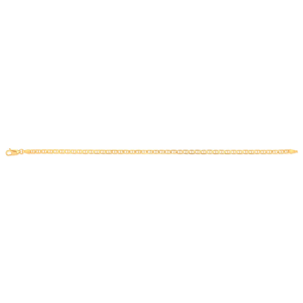 9ct Yellow Gold Silverfilled Anchor 80 Gauge 19cm Bracelet - Image 2
