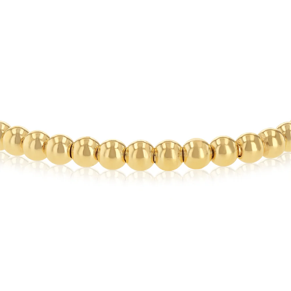 9ct Yellow Gold Silverfilled Beaded Bracelet - Image 2