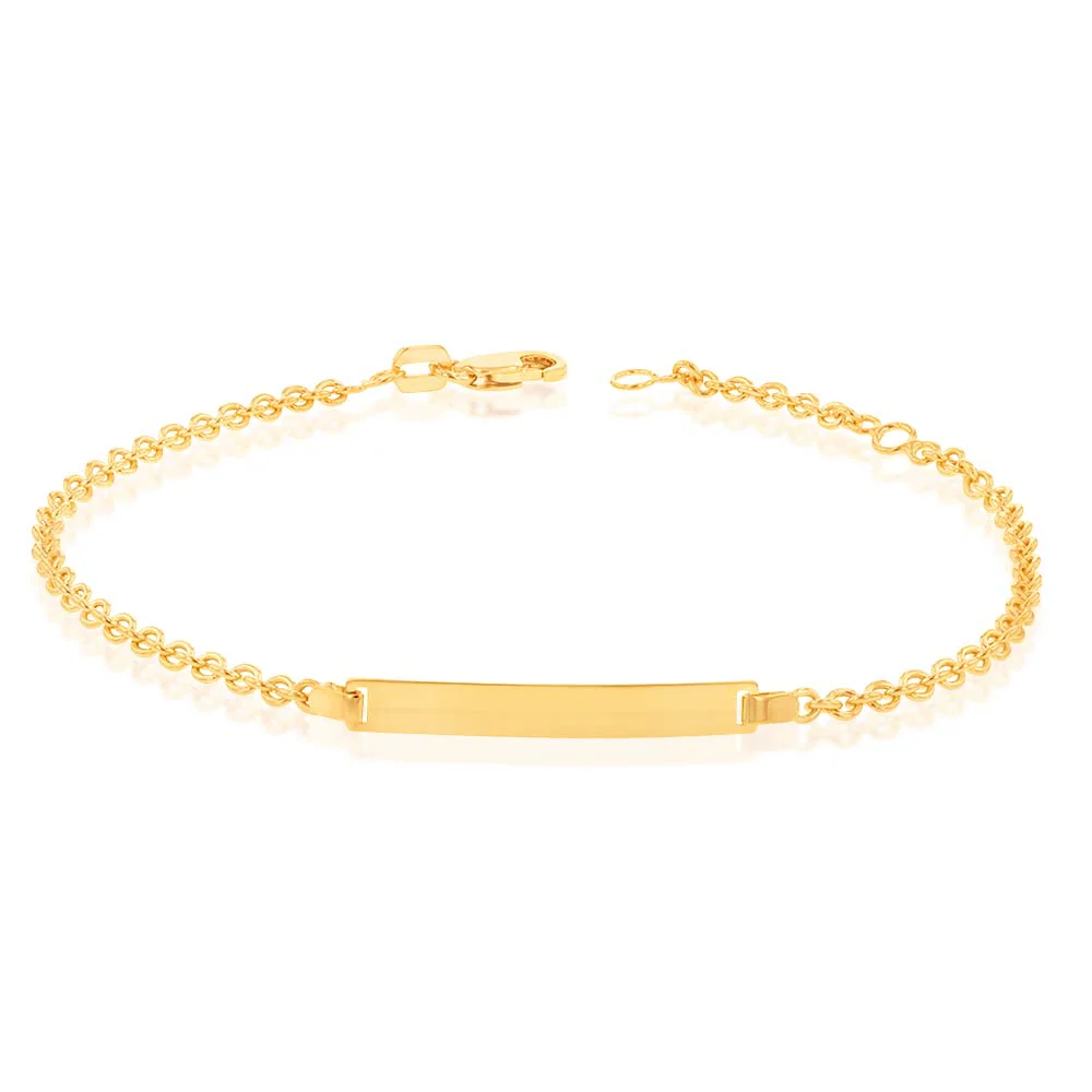 9ct Yellow Gold Silverfilled Belcher 60 Gauge 19cm ID Bracelet