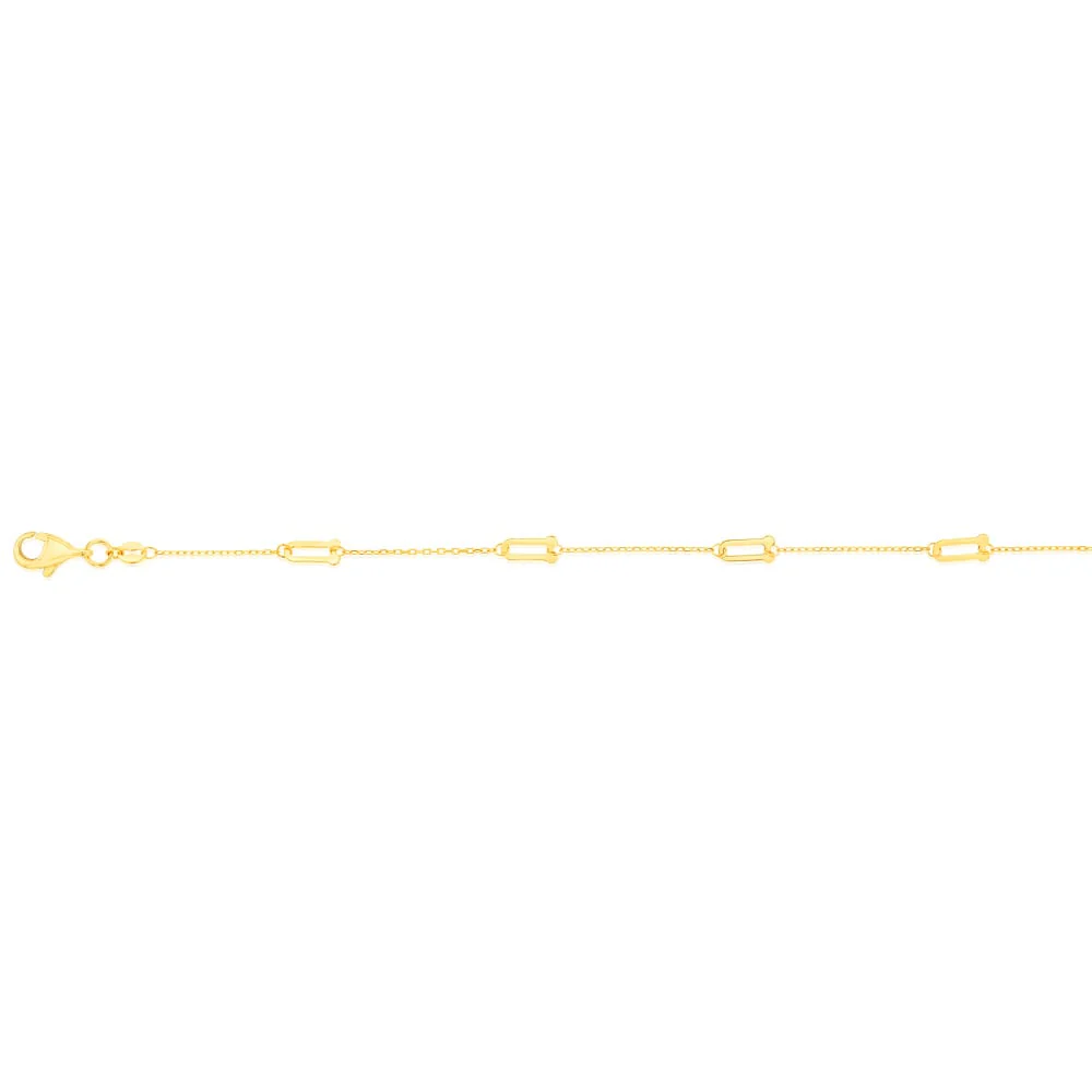 9ct Yellow Gold Silverfilled Fancy 19cm Bracelet - Image 2